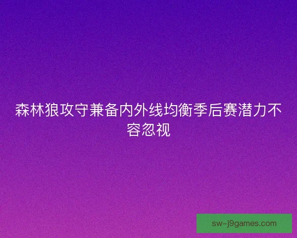 森林狼攻守兼备内外线均衡季后赛潜力不容忽视